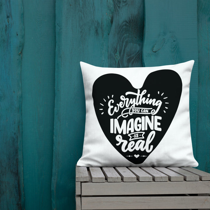Dein Traumzimmer Everything you can imagine is real I Premium Dekokissen Dekorative Kissen
