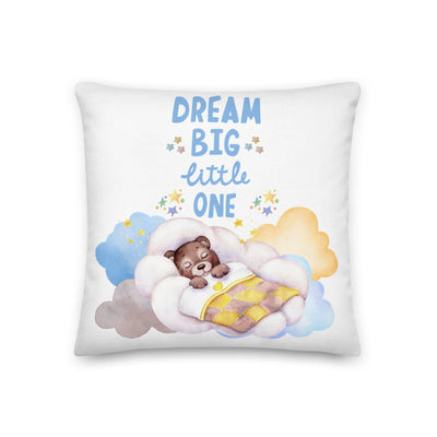 Dein Traumzimmer Dream Big Little One - Teddybär I Kinderkissen I Kinderzimmer Deko Dekorative Kissen