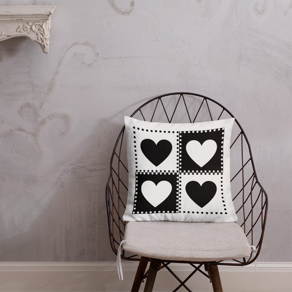 Dein Traumzimmer Hearts Dots I Weiß Premium Dekokissen Dekorative Kissen