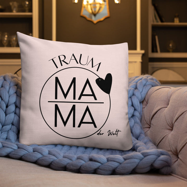 Dein Traumzimmer Traum-Mama der Welt I Rosa Premium Dekokissen Dekorative Kissen